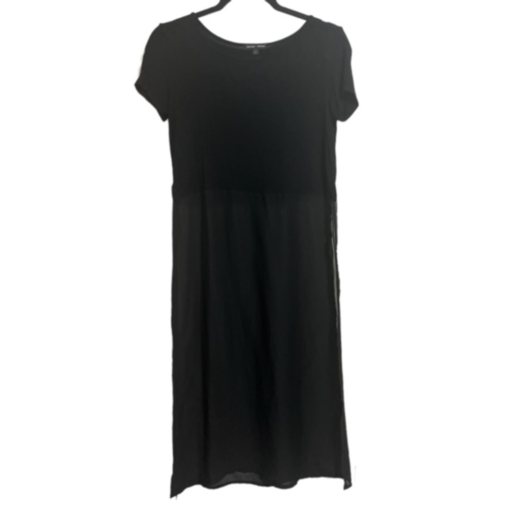 Moa Moa Black Short Sleeve Tunic with Open Sides S